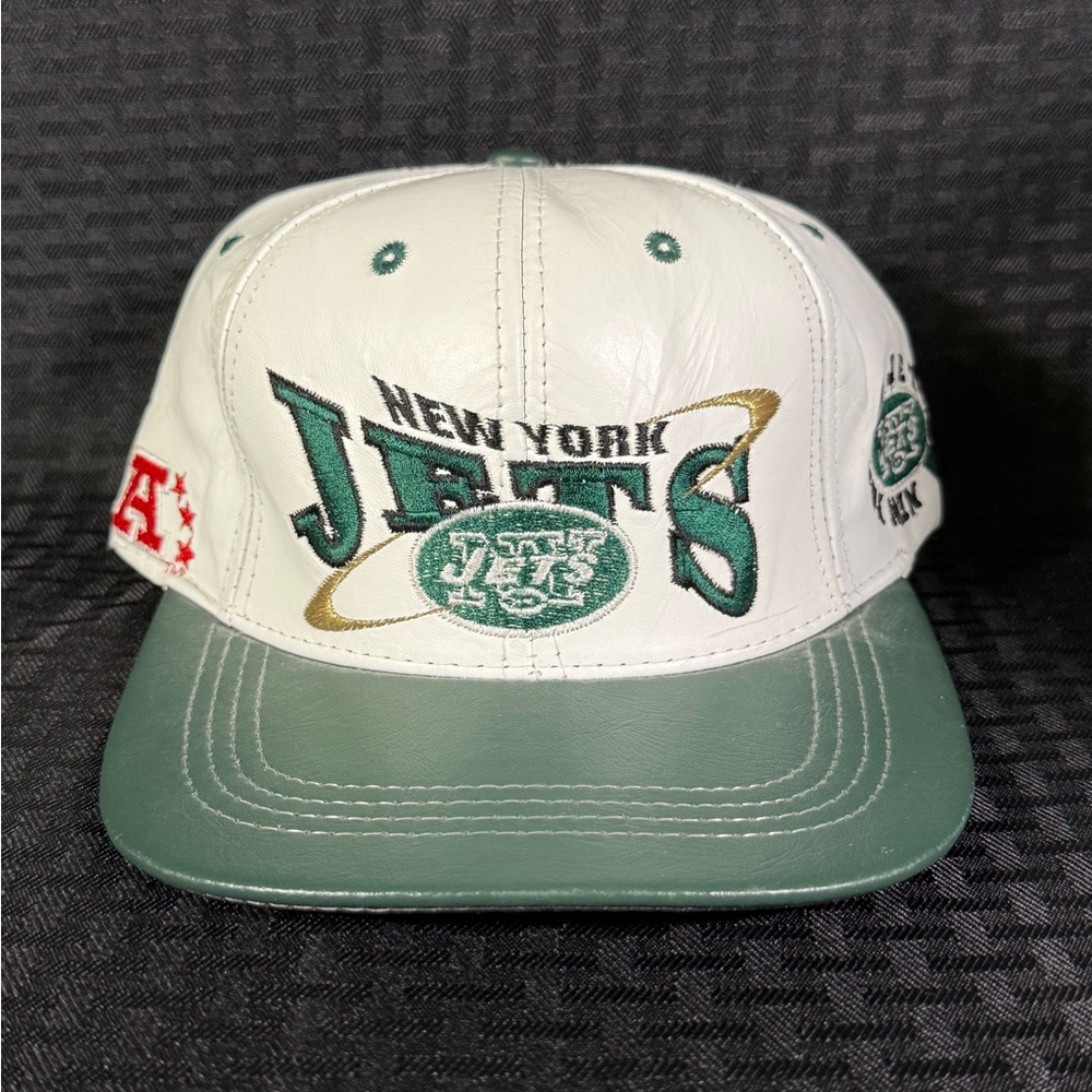 New York Jets Leather Cap